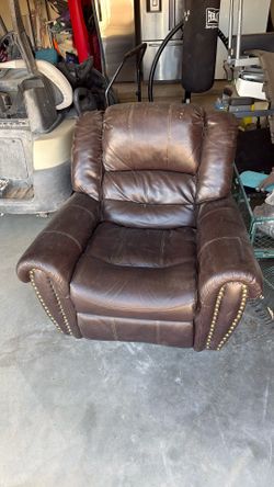 Brown Pleather Recliner