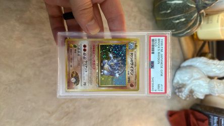 PSA 9 Brock's Rhydon Holo 1998 Japanese Gym Pokemon Card