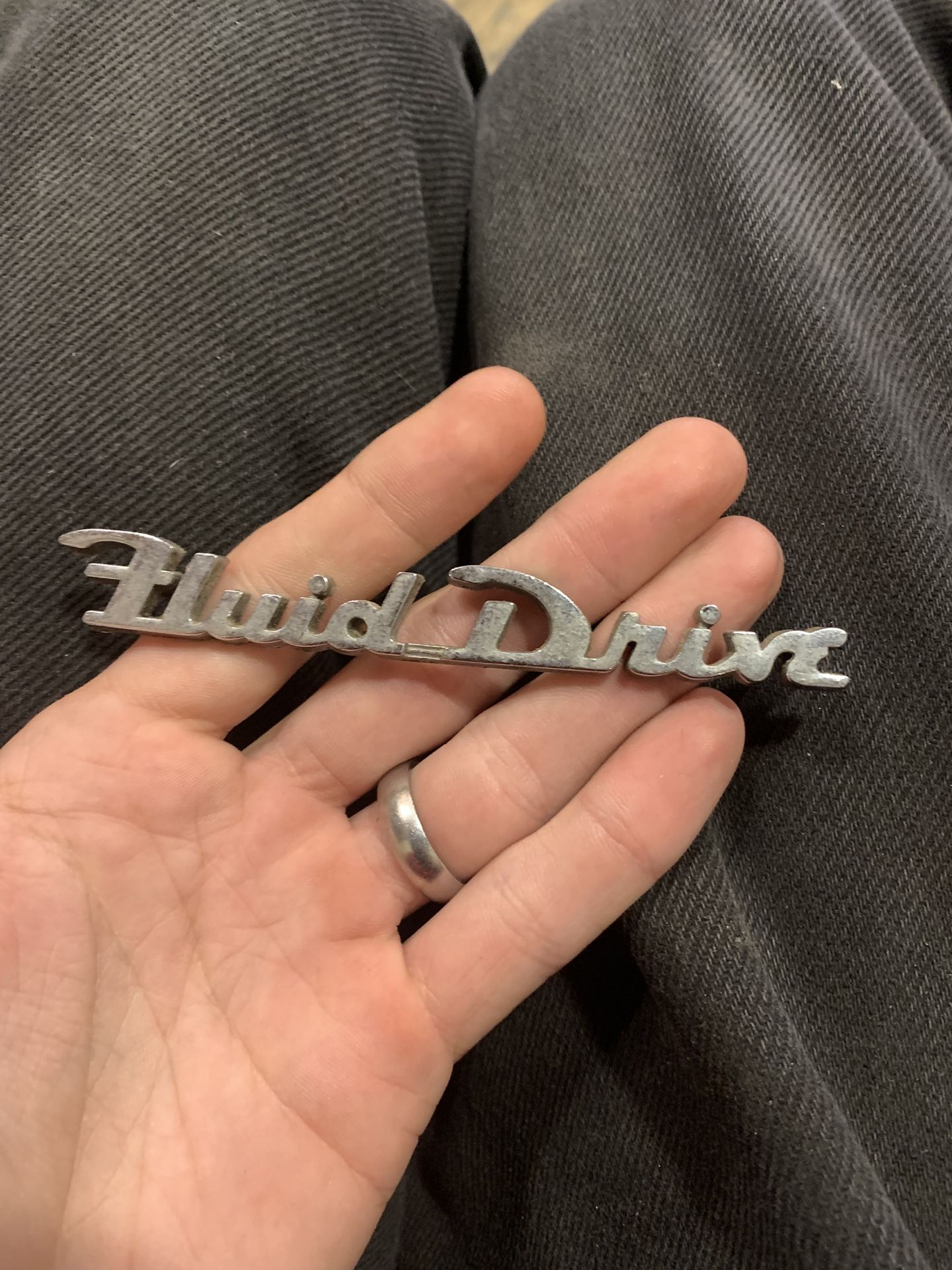 Dodge Fluid Drive Hood Side Emblem Vtg For 1950-51 Dodge B2B Pickup Truck