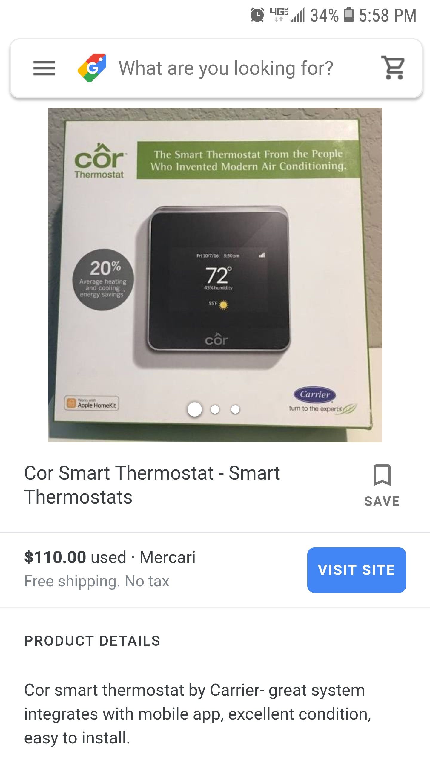 Cor thermostat asking $45