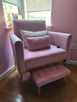 PINK RECLINING CHAIR / W USB
