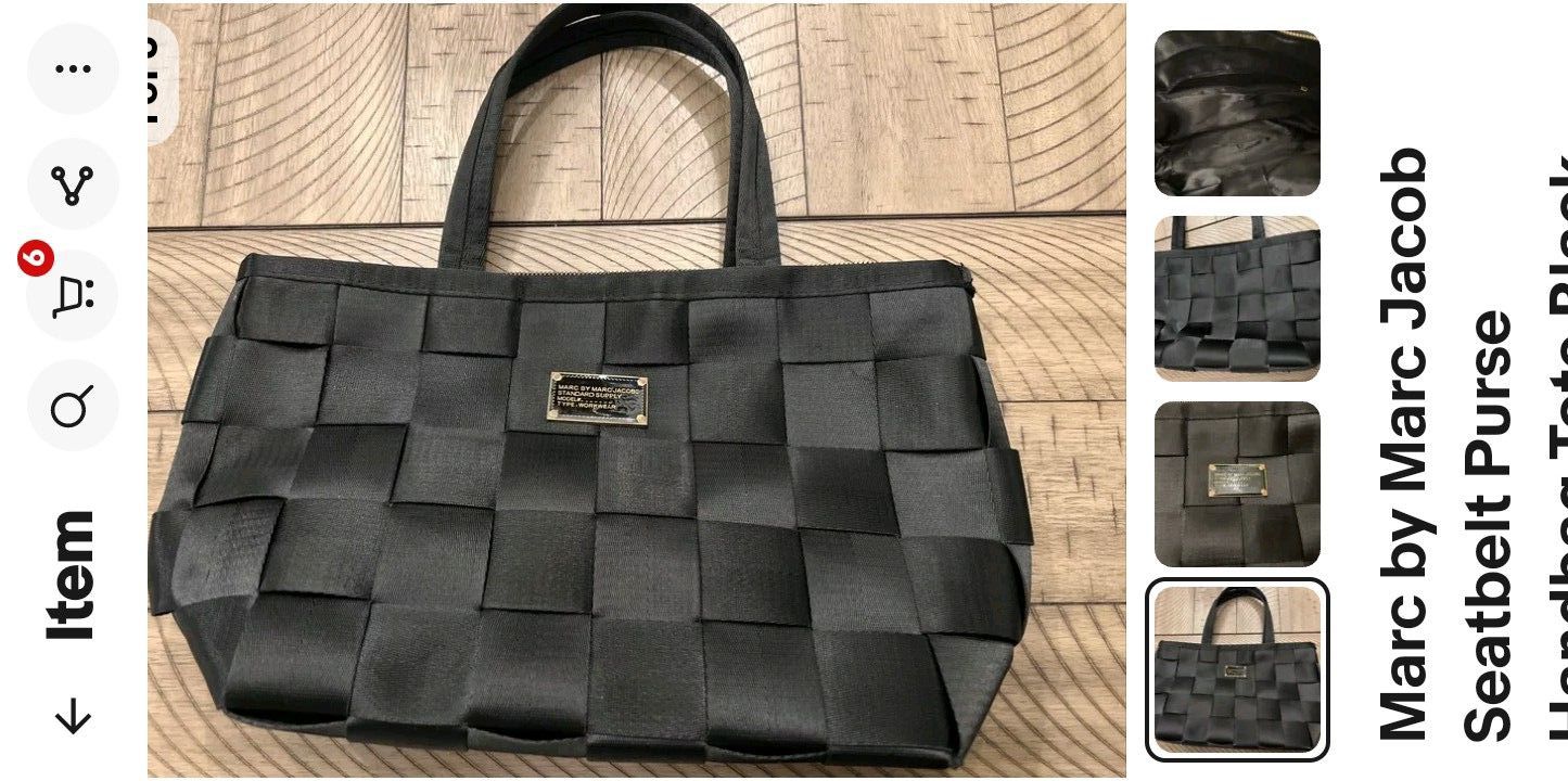 MARC JAJOBS LIKE NEW-SEATBELT PURSE - WOVEN BLACK LARGE TOTE BAG- GREAT FOR ANY OUTFIT!!! MUST HAVEππππ