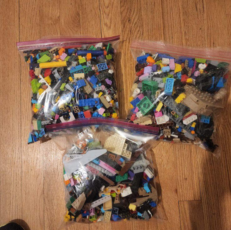 3 Bags Of Random Legos