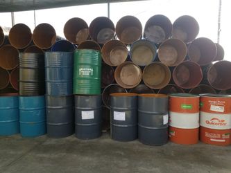 55 GALLON METAL DRUMS 