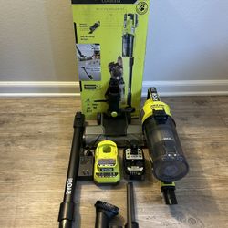 RYOBI ONE+ HP 18V Cordless Pet Stick Vacuum Cleaner Kit w/ 4Ah HIGH PERFORMANCE Battery and Charger