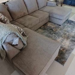 Ophannon Putty U Shaped Sectional Couch With Double Chaise  /P