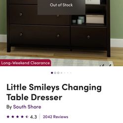 Used Wood Changing Table 