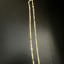 22” Italian Milano Figarope Gold Chain 14K