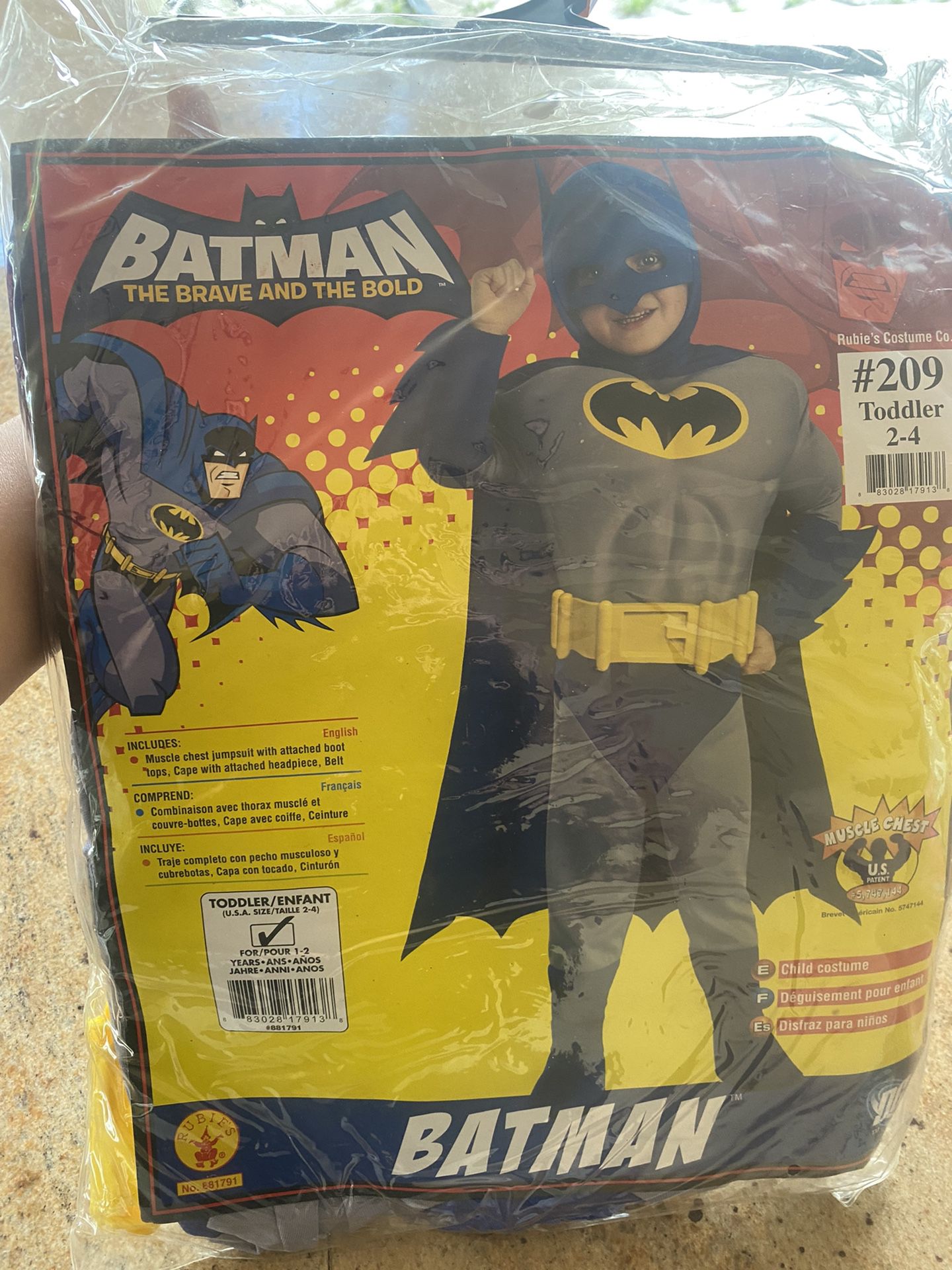 Toddler Batman Costume 2-4T