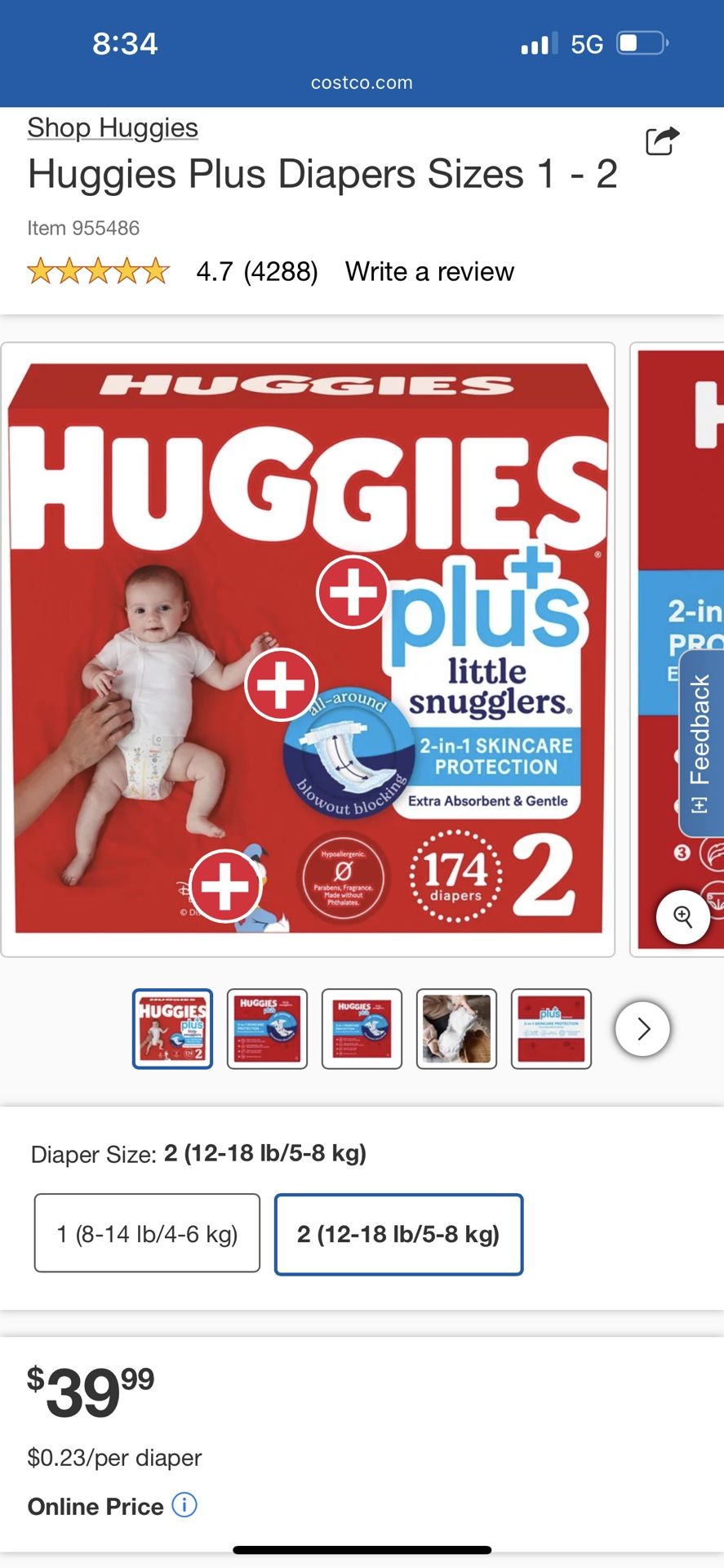Huggies Little Snugglers Size 2