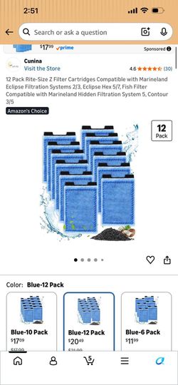 12 Pack Rite-Size Z Filter Cartridges Compatible D-2