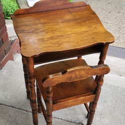 Vintage Solid Walnut Classic Style Childrens Desk and Chair - Reduced 