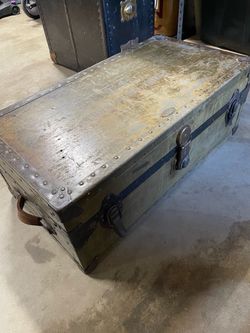 1942 US Military Commissary Wooden Chest