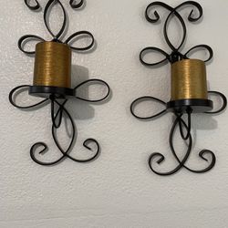 Beautiful Candle Holders With Gold Candles 