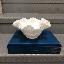 White Milk Glass Bowl Vintage