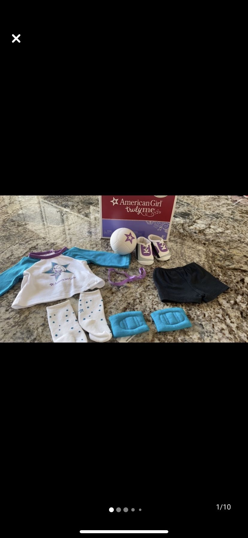 -retired- American girl doll star player volleyball outfit