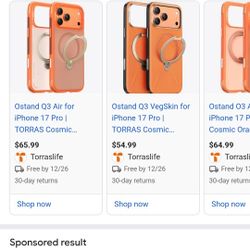 Iphone 17 PRO Orange Torras Case