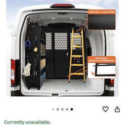 Eonecross  Cargo Van Partition Safety Bulkhead, Heavy-Duty Steel, Compatible with Ford Transit 150/