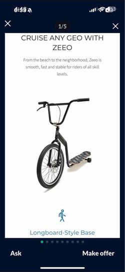 Zeeo Skateboard Scooter Brand New In Box Great For Kids