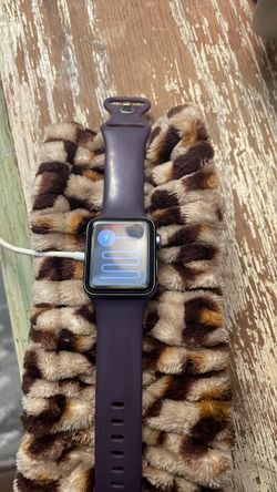Apple Watch with Dark Purple Sport Band