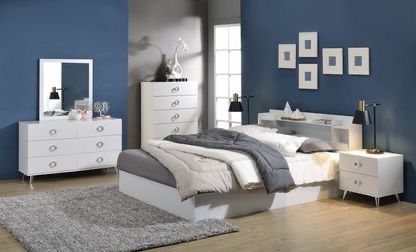 Brand New 4PC White Bedroom Set with Under Storage