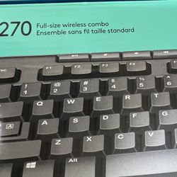 Logitech wirless keyboad & mouse MK270 - New 