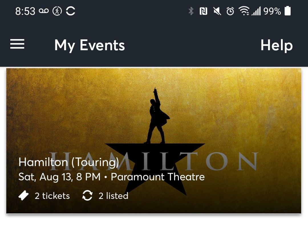 Hamilton 8/13 at The Paramount