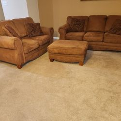 Earth Sofa, Loveseat, And Ottoman Set