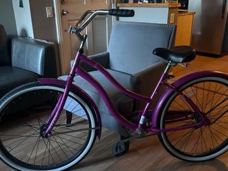 Purple Huffy Cruiser Bike