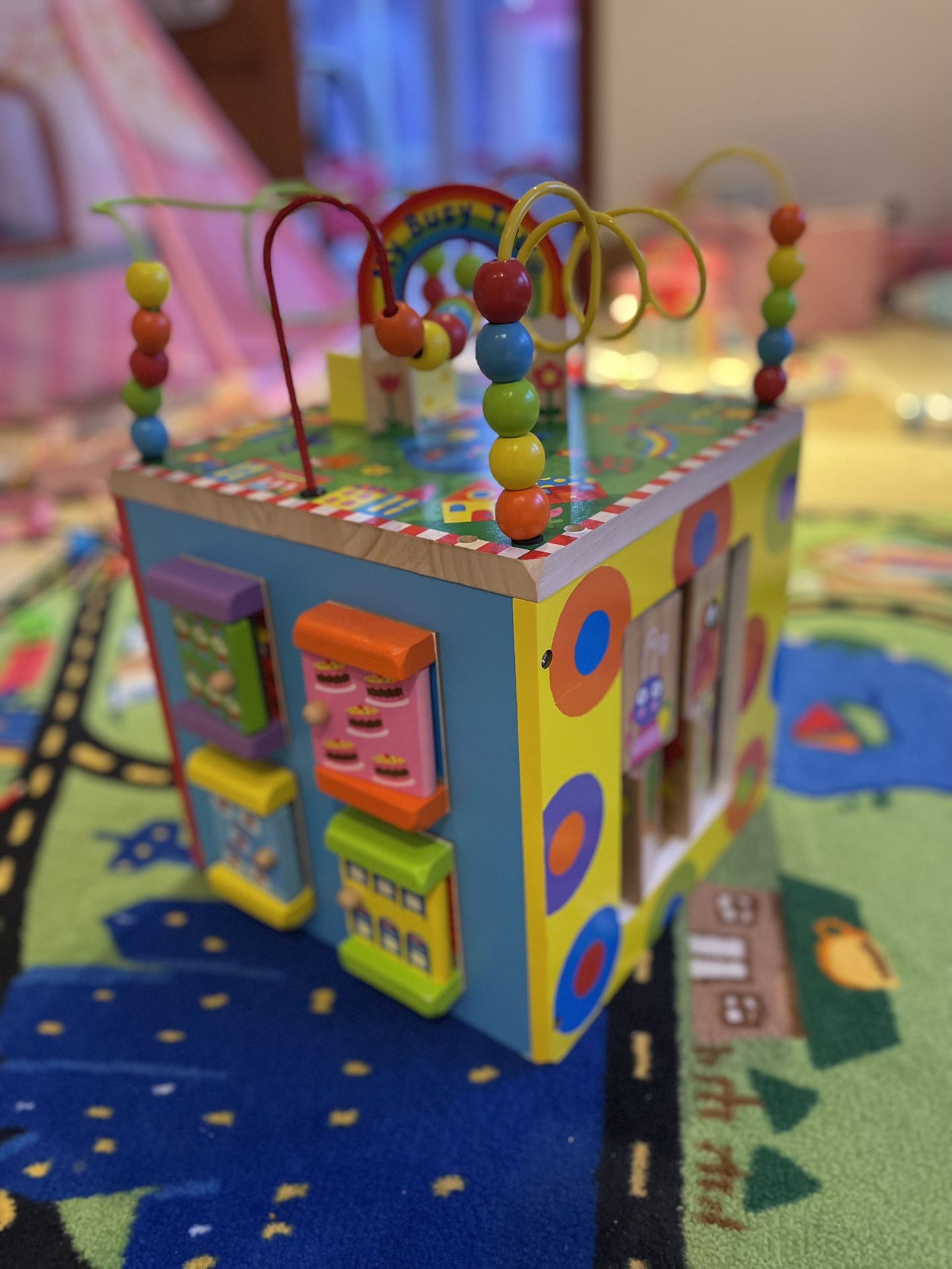 Wooden Activity Cube