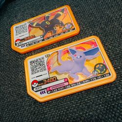POKEMON GAO-RE Espeon + Umbreon metalic arcade tags
