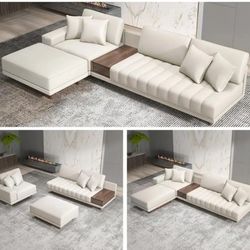 Stunning White Sectional couch 