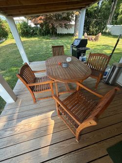 Teak Table Set (unknown brand)