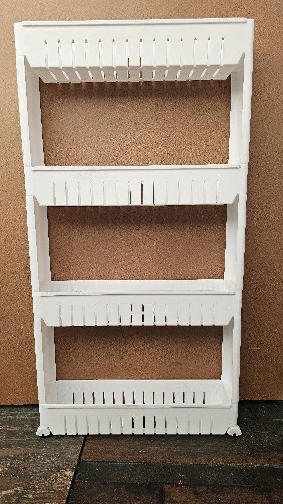 Washing Machine Side Detergent 4 Tier Storage CART Rack with Wheels