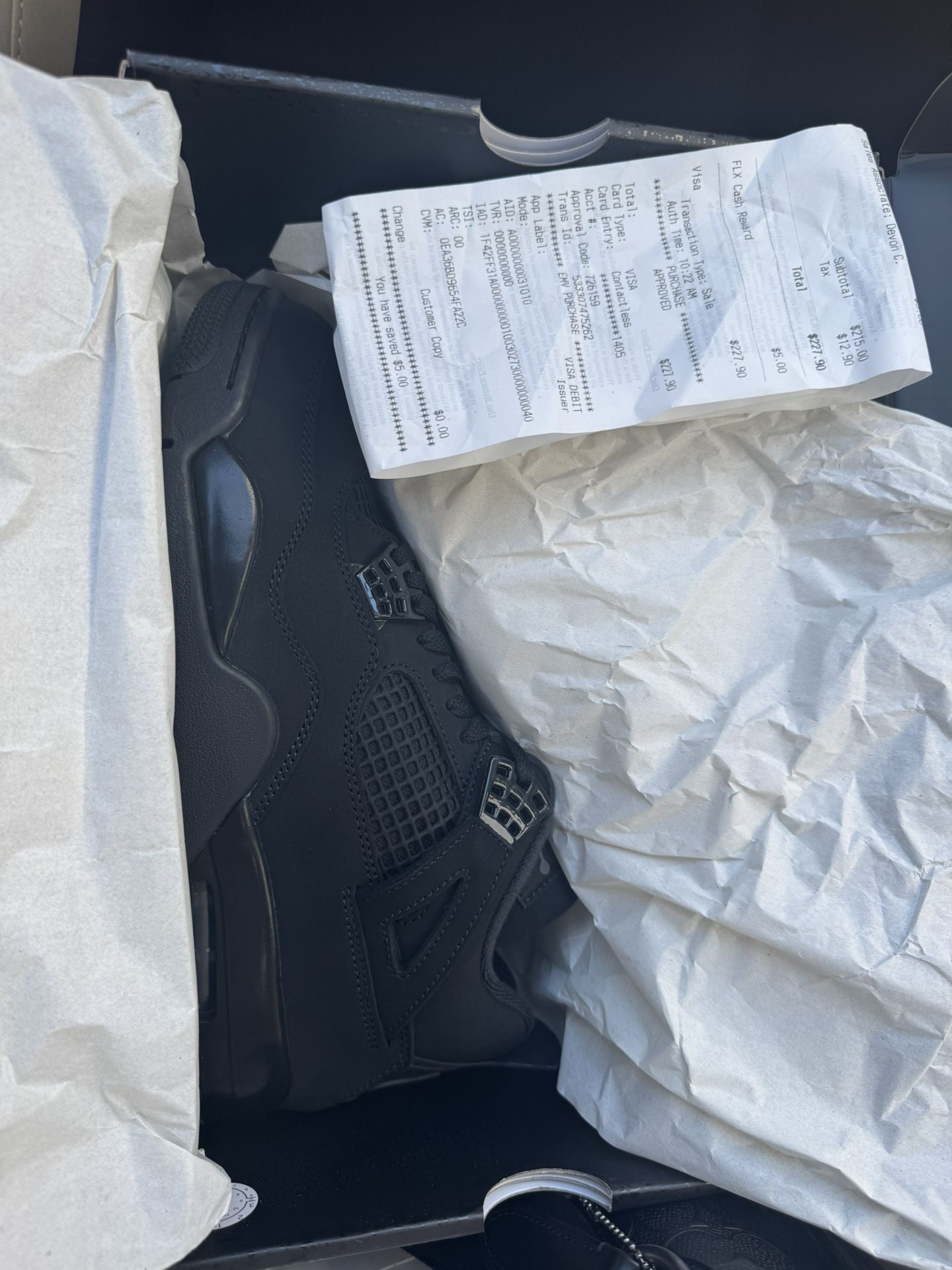 Jordan Retro 4 Black Cat