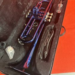 Nice Blue Trumpet with New Mouthpiece and Valve Oil $200 Firm