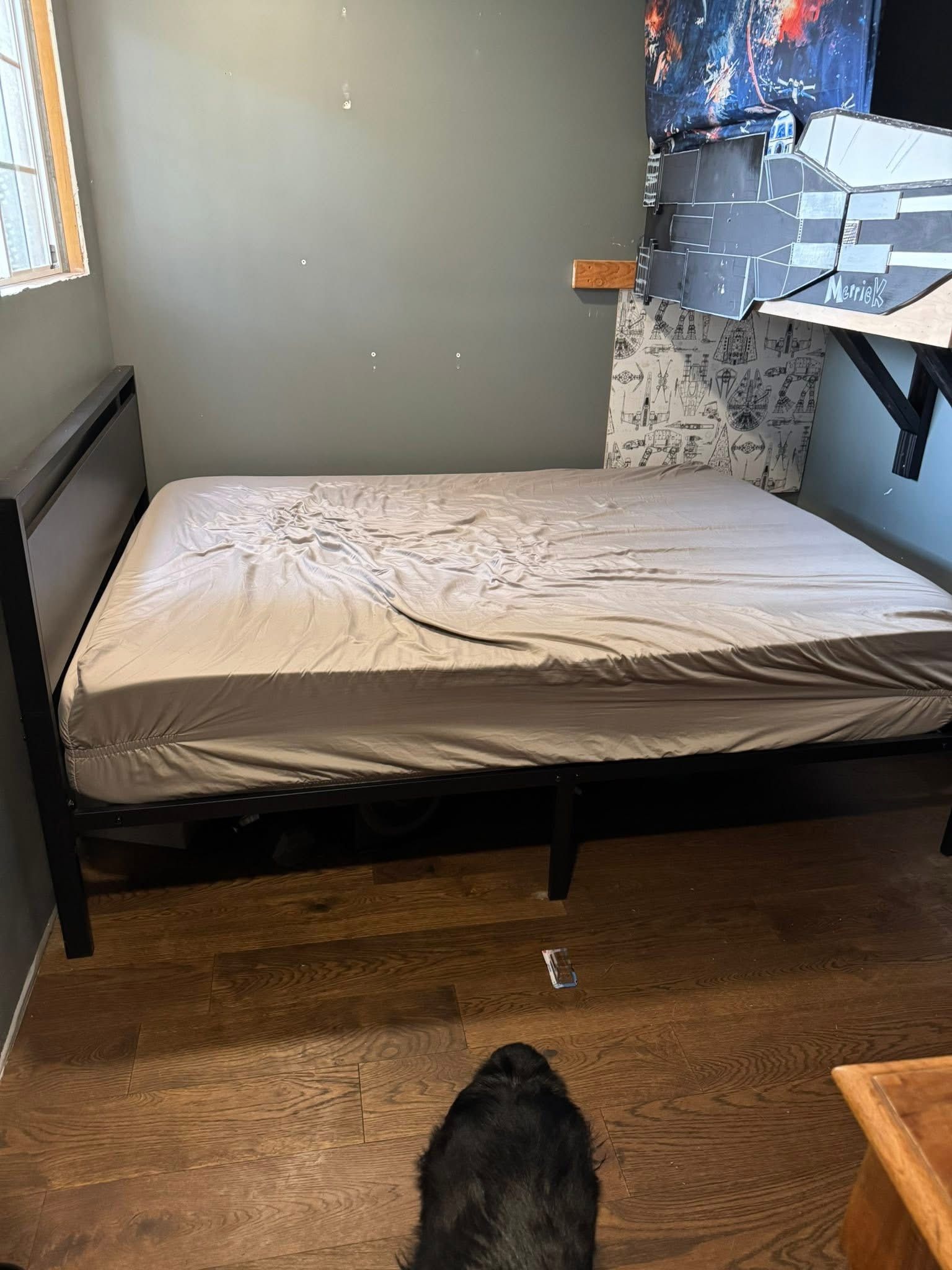 Queen Bed frame And Mattress 
