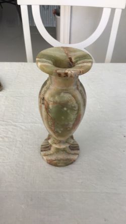 Natural Banded Onyx Pedestal Vase  #60#4