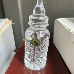 Waterford Crystal Baby Collection Baby Bottle Figurine Paperweight