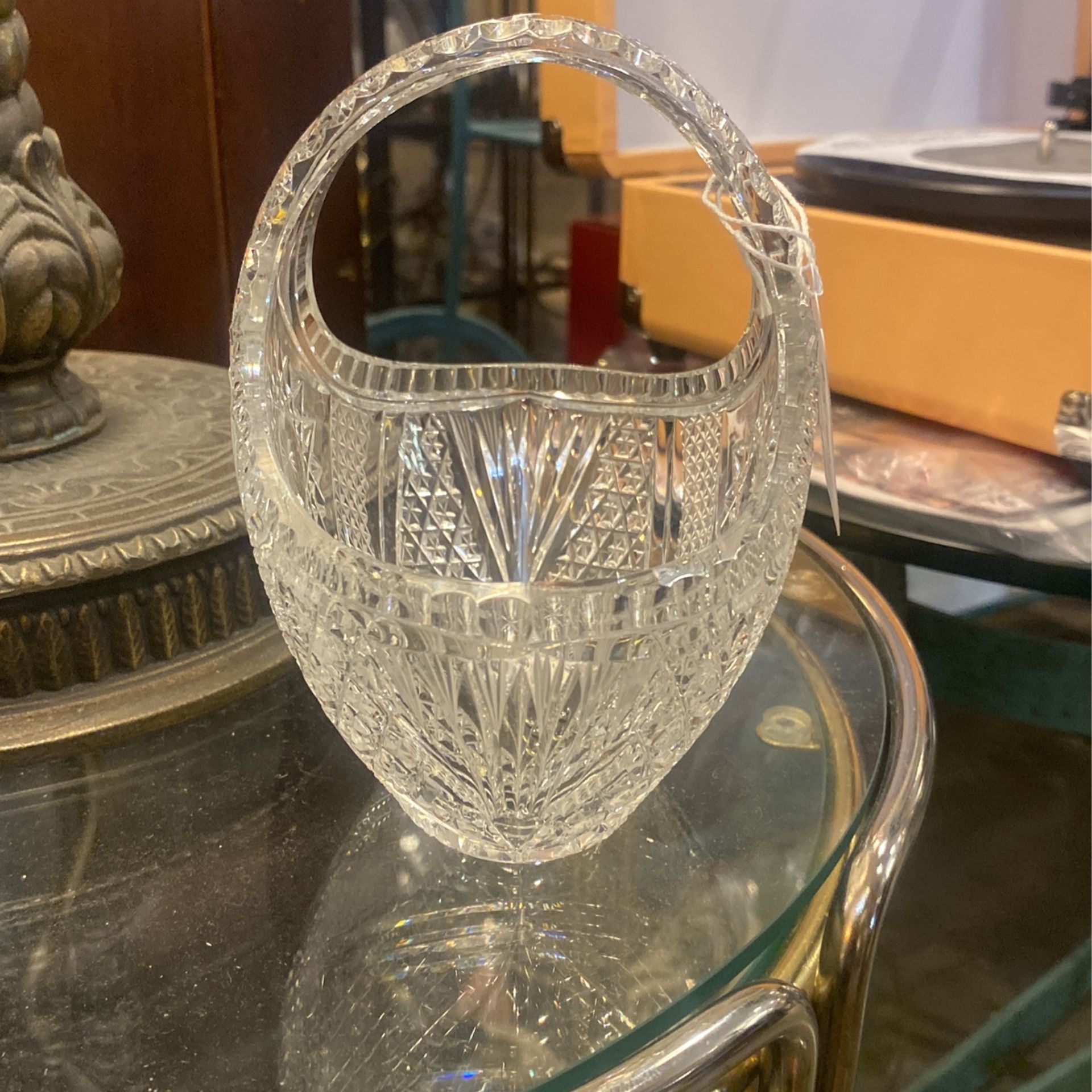 Cut Glass Basket