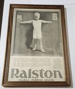1918 Ralston Bran Framed Ad