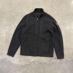 Timberland Wool Blend Full Zip Black Coat Jacket