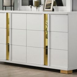 White and Gold Dresser Brand New In Box