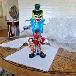 Vintage Murano Glass Clown Italy