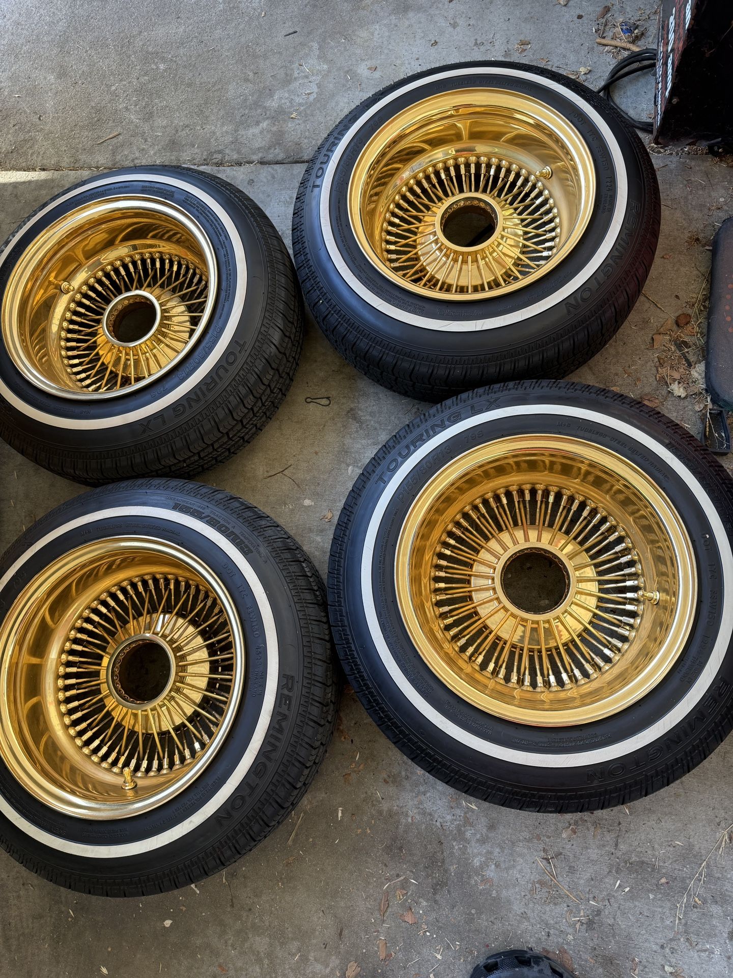 13 Inch Gold Lowrider Wheels