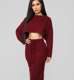 Fashion Nova 2pc set crop top size medium me