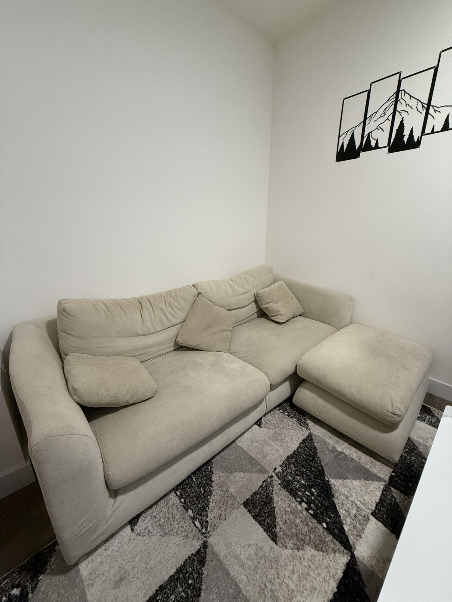 Comfy Beige Couch - Modular - Washable Covers - Cloud Comprable