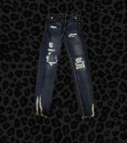 Dark Wash Distressed Skinny Jeans