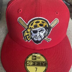 Brand New Pirates Hat With Patch And Pink Bottom