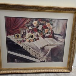 Steinway & Sons  With Floral Arrangement.